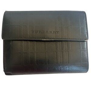 Burberry Black Leather Bifold Wallet